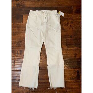 Good American White Good Standard Kick Flare Denim Jeans, Size 10 | 30 NWT!